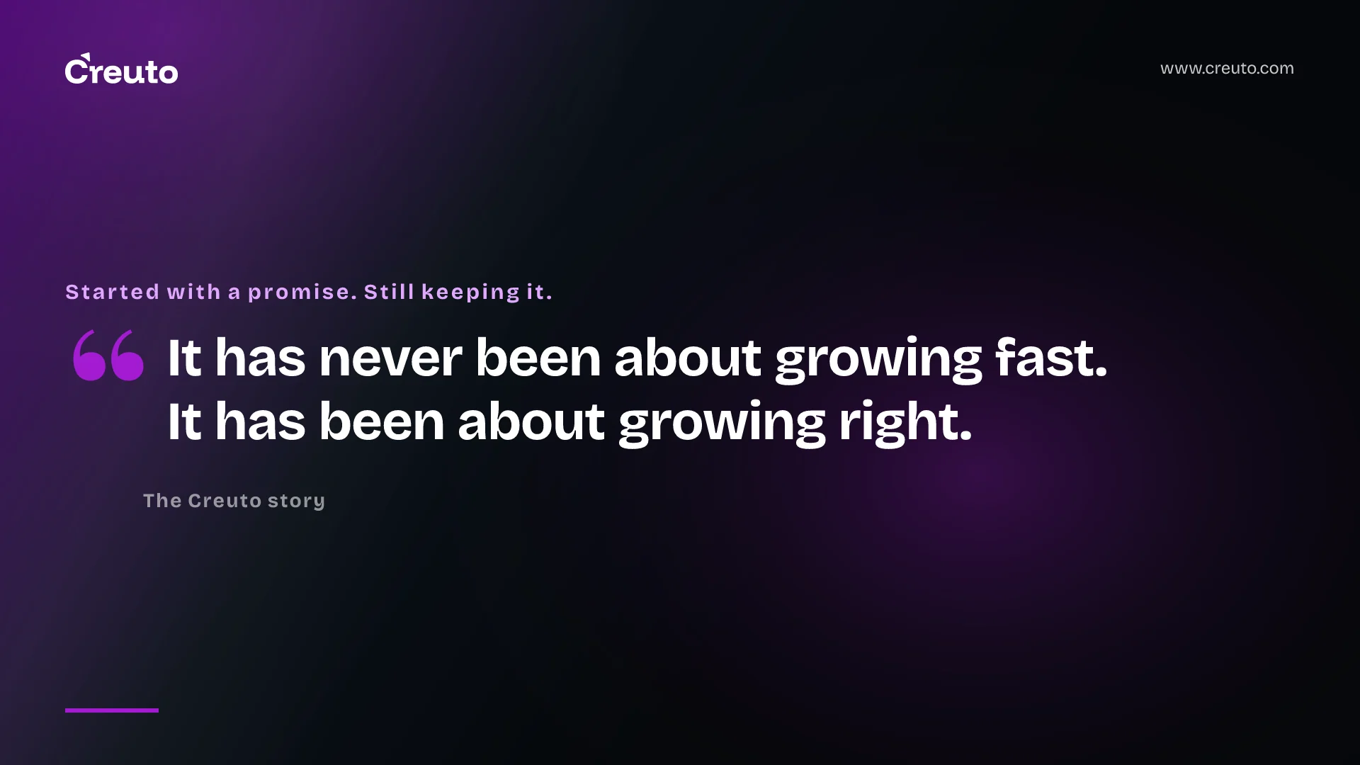 The Creuto Journey: Built with Belief, Growing with You
