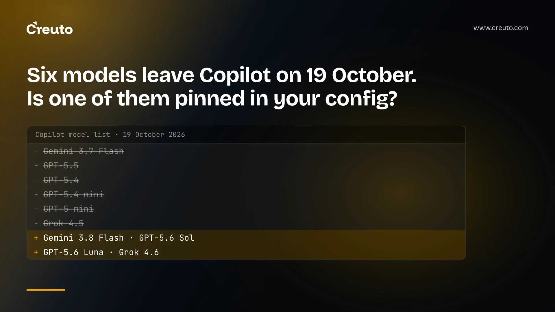 GitHub Copilot model deprecation: six models go 19 October