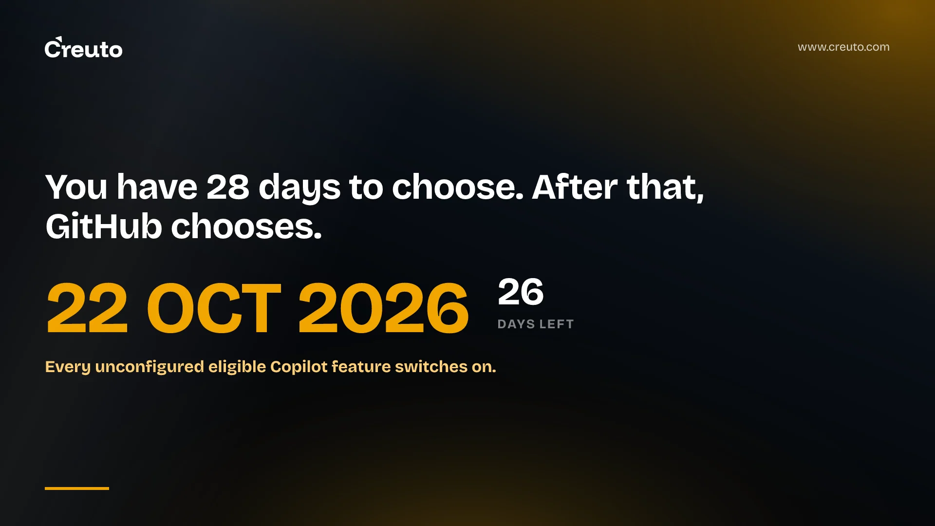 Copilot default enablement on 22 October: decide first